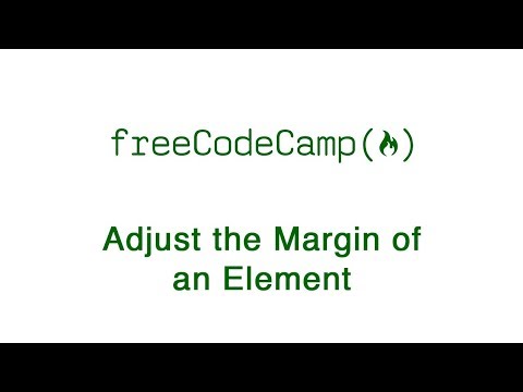 Basic CSS - Adjust the Margin of an Element - freeCodeCamp