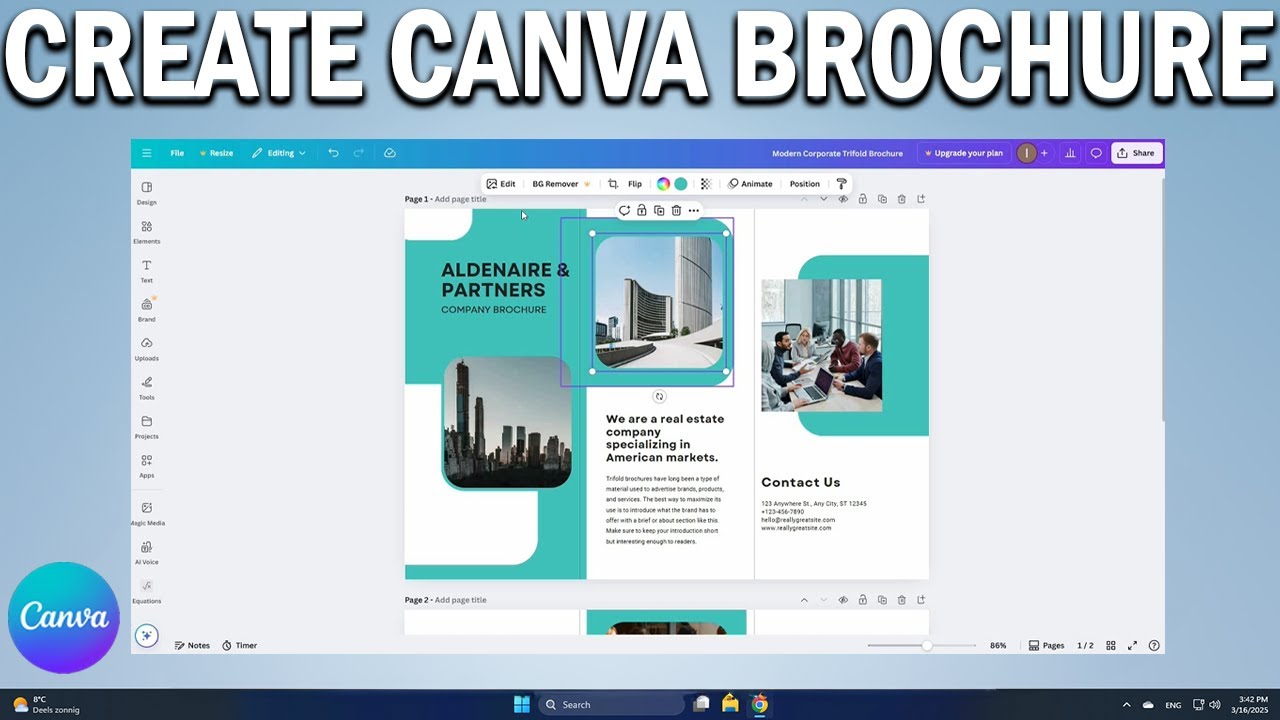 How To Make A Brochure In Canva