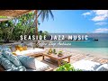 Отдых на берегу моря в стиле джаза: расслабляющая музыка и шум океанских волн в пляжном кафе
