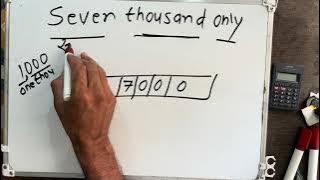 seven thousand only | 7000 Number Spelling Hindi English mein