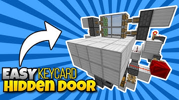 COMPLETELY HIDDEN Key Card Piston Door Minecraft Bedrock 1.16 (Xbox / PS4 / MCPE / Windows10)