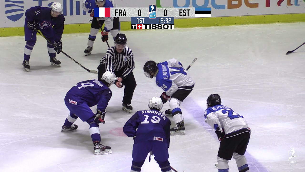 FRANCE vs ESTONIA Ice Hockey IIHF U20 wm20ib, Tallinn Estonia YouTube