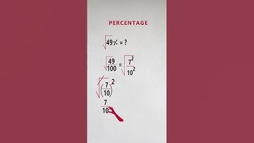 Square root of 49 percentage II Mendakuduru #shorts #maths #percentage