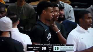Bronny James fouls out vs. Akron St. Vincent-St. Mary's
