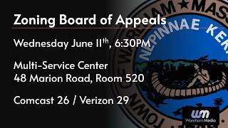 Wareham Zoning Board of Appeals Meeting 6/10/26