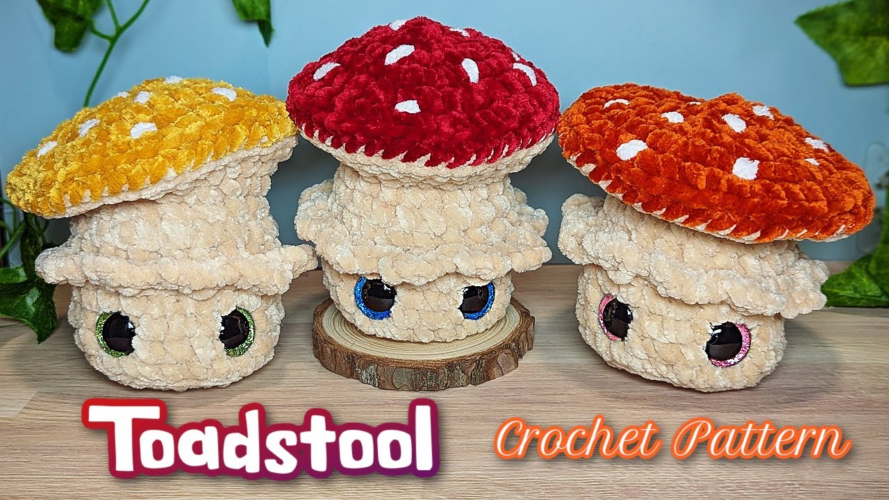How to Crochet a Cute Toadstool Plushie | Easy Amigurumi Tutorial for Beginners