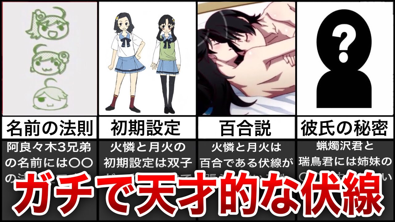 化物語 阿良々木姉妹にまつわるガチでヤバい裏設定をまとめてみた 西尾維新 Youtube