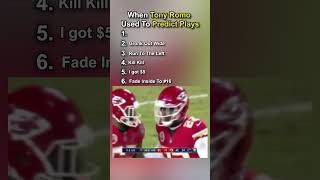 When Tony Romo Used to Predict Plays #nfl #football #cfb #collegefootball #chiefs #bills #patriots