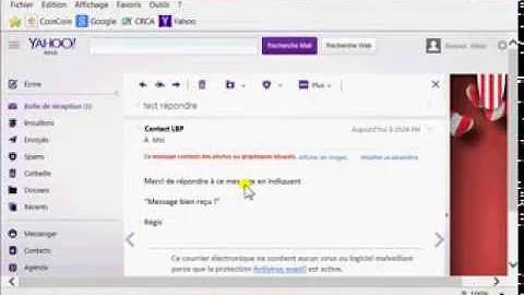 Comment répondre à un mail reçu ?