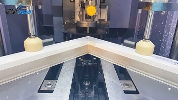 6 cutters three axis CNC upvc window corner cleaning machine upvc windows and doors
