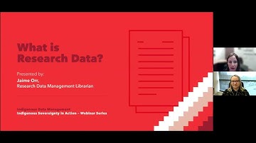 Indigenous Data Management Webinar: What is Research Data?