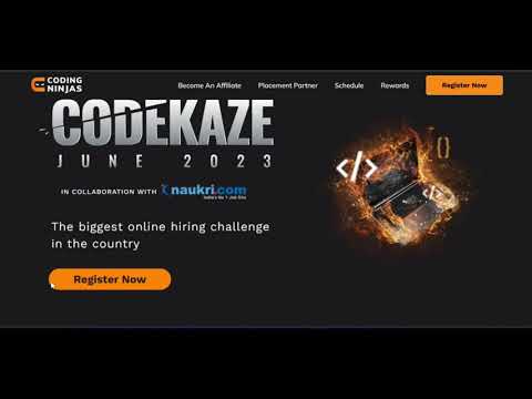 CodeKaze June'23 India's Biggest Hiring Challenge || What is Codekaze || Coding Ninjas