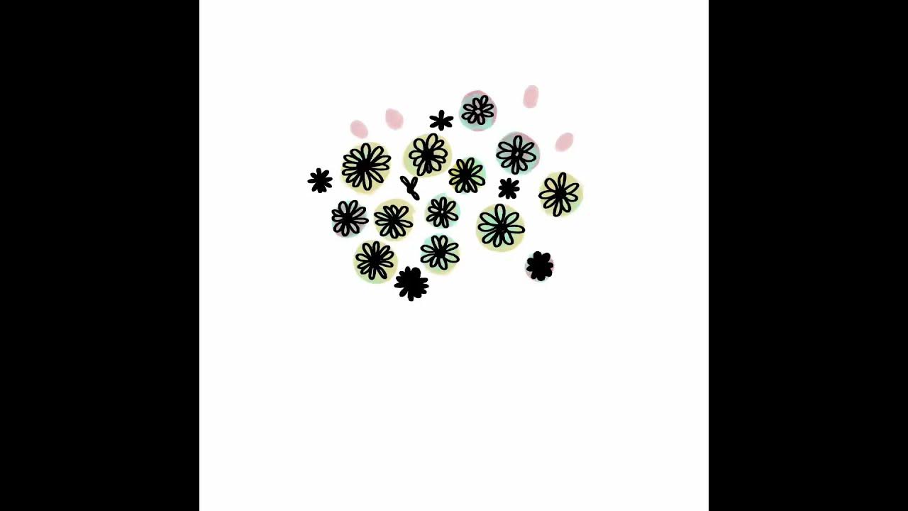 A timelapse drawing of a brightly colored flowers using Adobe Fresco