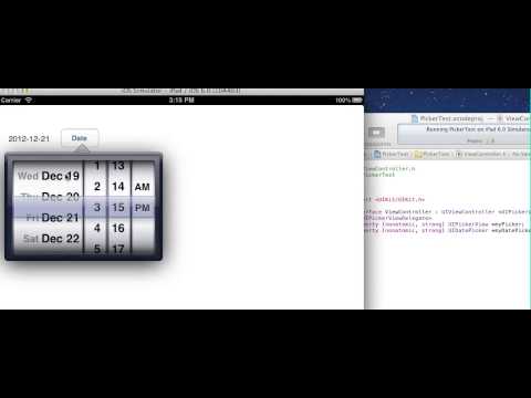 ios programming sample UIDatePicker popup