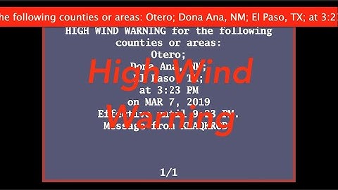 EAS Reenactment Mock: My first EAS Catch (High Wind Warning) - 03/07/2019