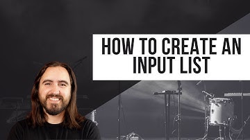 How to Plan for a Worship Band Soundcheck | Creating an Input List