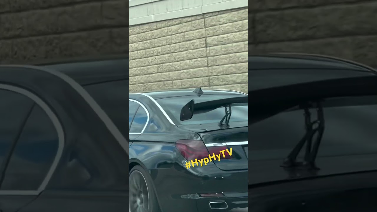 Should a BMW 750li have a wing this big?