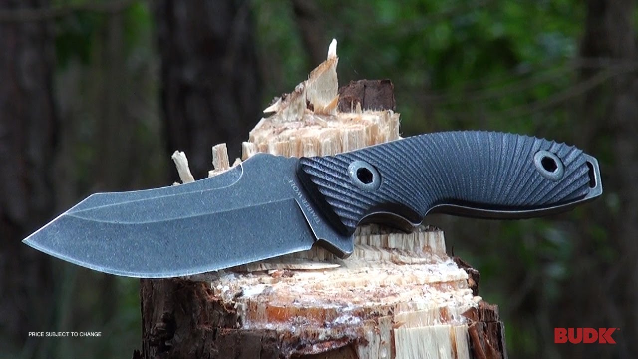 Timber Wolf Atomic Steel Full Tang Stonewash Tactical Drop Point