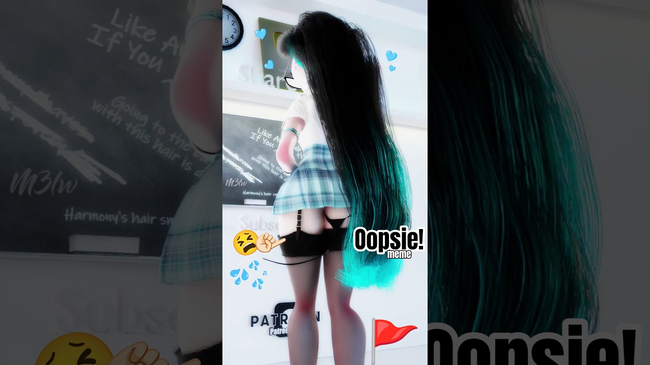 Did you notice it? 👀 LONG HAIR Animation meme