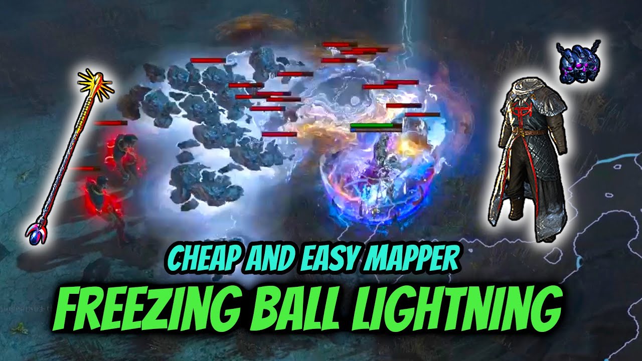 Freezing Ball Lightning of Static. Cheap and effective mapper - Path of Exile (3.24 Necropolis)