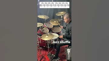 Jazz shuffle drum rhythm #drum #drummer #zildjian #drumset #jazz #jazzdrums #