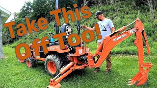 Kubota BX23S Backhoe Removal and Installation - Step by Step