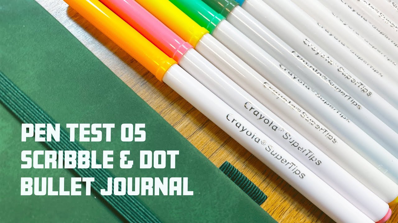 Testing Crayola Super Tips Pastel Colours in my Dot Journal, Pen Test 5, ASMR, Art
