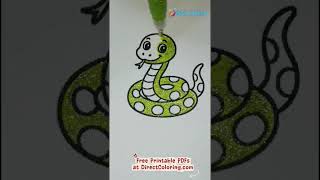 Cute Snake Coloring 🐍