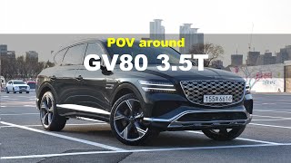 2024 Genesis GV80 3.5 T-GDi AWD POV Exterior and Interior