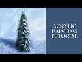 Acrylic Painting Tutorial - Winter Scene / Snow