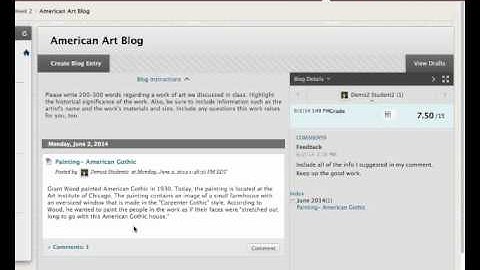 Viewing Blog Grades - UMass Amherst - CPE - Student Orientation