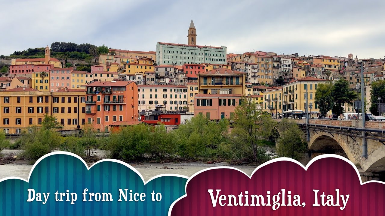 A Day Trip from Nice to Ventimiglia 🇮🇹 | Crossing from France to Italy by Train! 