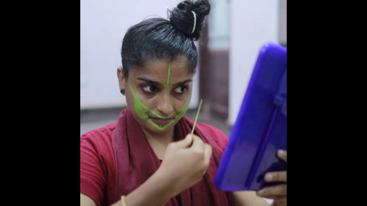 ottan thullal make up  കലാമണ്ഡലം അണിയറ, ഓട്ടൻതുള്ളൽ മുഖത്തെഴുത്ത്