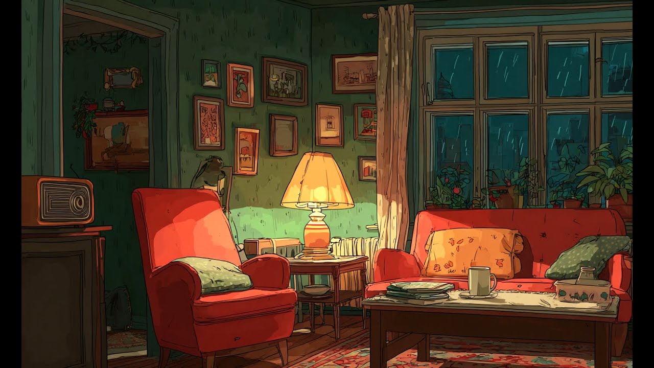 It’s raining outside and the old radio is still playing