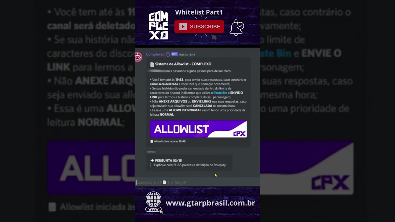 COMO PASSAR NA WHITELIST DO COMPLEXO??! GTA RP 
