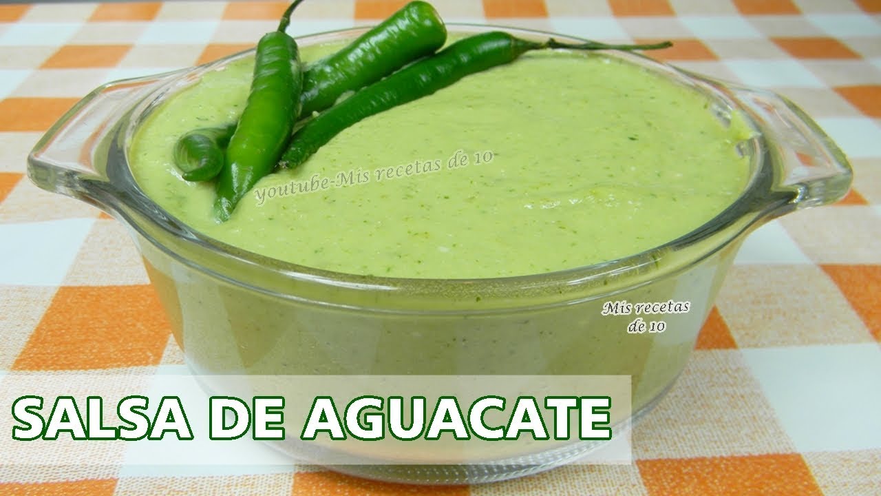 Salsa taquera de aguacate / Salsa verde para tacos - YouTube