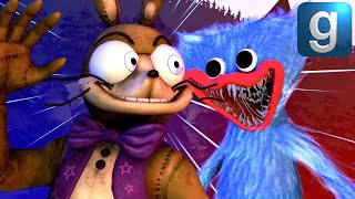 Gmod Fnaf Glitchtrap Gets Hunted Down By Huggy Wuggy From Poppy Playtime