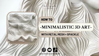 HOW TO 3D ART TUTORIAL |  Spackling & Plaster Art | DIY Textured Painting | Nicolina Savmarker