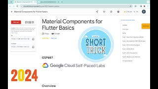 Material Components for Flutter Basics || #qwiklabs || #GSP887 ||  [With Explanation🗣️] Content