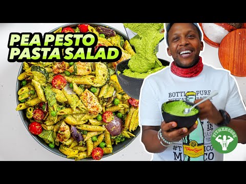 Mediterranean Pea Pesto Pasta Salad