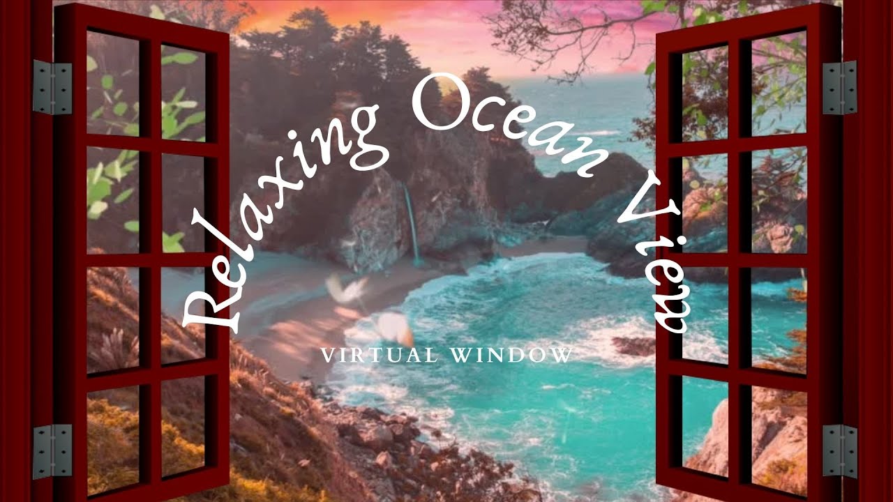 VIRTUAL WINDOW SCENE / Ocean waves ASMR / Relaxing Ambience ASMR Fake Window TikTok trend projector