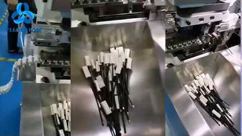 Fully automatic wire crimping connector insertion machine at one end