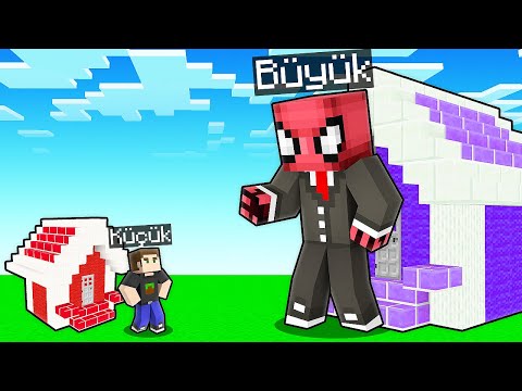 KÜÇÜK vs BÜYÜK YAPI KAPIŞMALARI - Minecraft