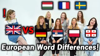 British was shocked by Europeans' English Word Differences!!