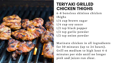 Teriyaki Grilled Chicken Thighs