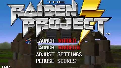 The Raiden Project [PSX] 10 Minutes of Title Screen Gameplay