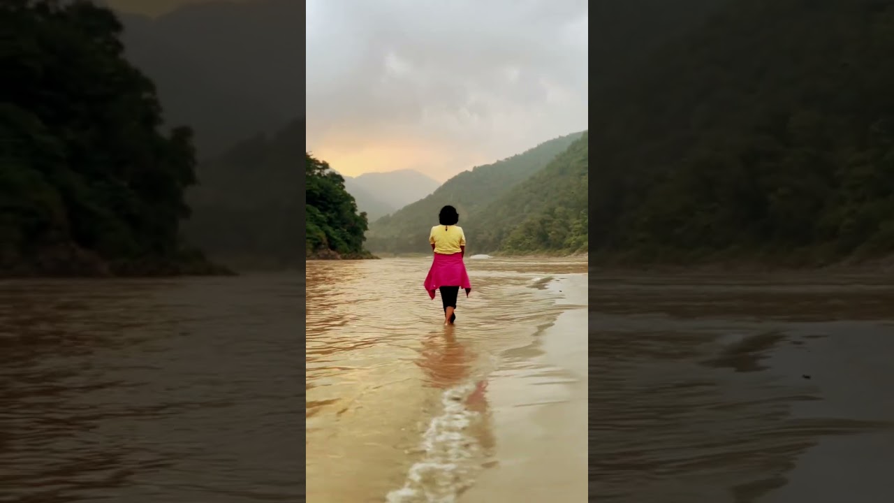 Video thumbnail: Shivpuri river beach in Rishikesh #shorts #shortsvideo #reels #shortreels