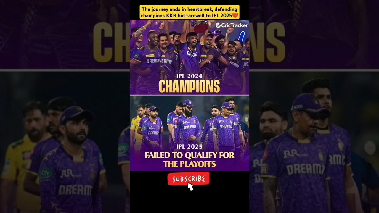 The journey ends in heartbreak, defending champions KKR bid farewell to IPL 2025💔