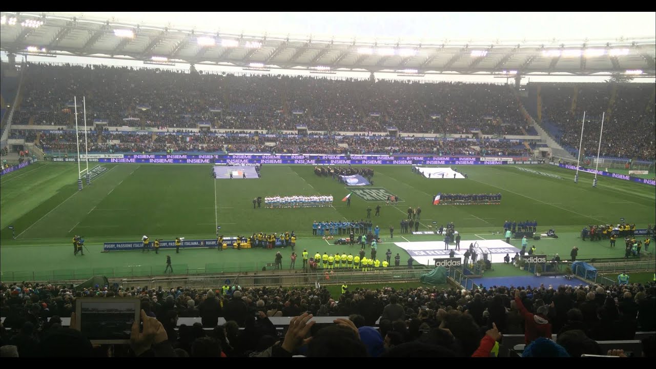 ITALY - FRANCE ANTHEMS (RUGBY) 15.03.2015