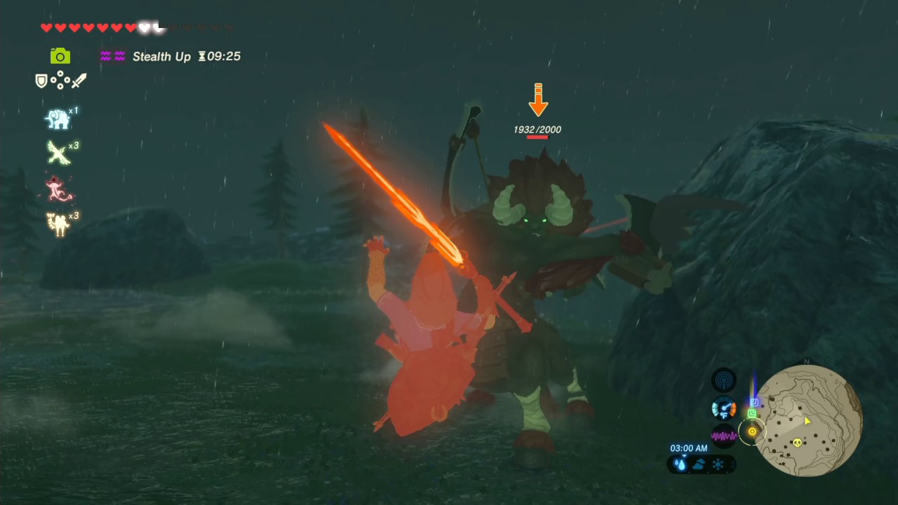 Red Maned Lynel Fight Zelda Breath Of The Wild Youtube
